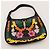 Gucci Borsa Jackie 1961 in pelle nera con ricami floreali Nero Multicolore - vista 6