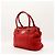 Borsa Tote Christian Dior in pelle rossa con logo CD Rosso - vista 2