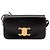 Céline Sac à épaule Celine Triomphe en cuir noir