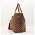 Bamboo Borsa Tote Gucci Monogram Canvas con nappina Marrone - vista 2