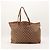 Bamboo Borsa Tote Gucci Monogram Canvas con nappina Marrone - vista 3