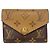 Louis Vuitton Monogram Reverse Portefeuille Victorine Tri-fold Wallet Marron Beige