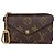 Louis Vuitton Monogram Portecarte Verso Coin Case Marrone Nero Beige