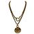 Collier pendentif Chanel CC Doré