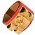 Hermès Hermes Collier de Chien Bangle in Leather Red