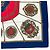 Hermès Carré Hermes 90 Foulard en Soie Rouge Bleu - vue 5
