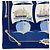 Silk In Hermès Foulard Hermes Carre 90 Grand Largue Bianco Blu - vista 6