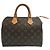 Louis Vuitton Speedy 25 Monogram Handbag Brown White