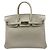 Hermès Bolsa Hermes Birkin 25 em couro Togo Cinza Cru
