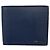 Prada Vitello Daino Triangle Logo Bi-fold Wallet Navy blue