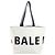 Borsa Tote Balenciaga in tela e pelle Nero Bianco sporco