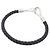 Hermès Bracciale Hermes Jumbo H Charm in pelle Swift nera Nero - vista 2