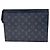 Louis Vuitton Pochette Voyage MM Clutch Bag Marrone Nero Monogramma - vista 2