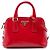 Prada Mini Promenade Satchel aus rotem Saffiano Vernice