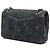 Chanel Black Medium Classic Printed Denim Double Flap Nero - vista 2