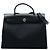 Hermès Black Toile Herbag PM Schwarz