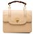 Bamboo mala Gucci em pele de vitelo bege com pega de bambu e fecho turnlock