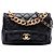 Chanel Black Small Quilted Lambskin Chain Link Flap Negro
