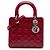 Dior Red Medium Patent Cannage Lady Dior Roja Burdeos