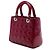 Dior Red Medium Patent Cannage Lady Dior Roja Burdeos - vista 2