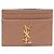 Autre Marque Tarjetero Saint Laurent Brown Chevron Grain de Poudre Cassandre Castaño Carne