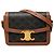 Céline Celine Brown Teen Triomphe Coated Canvas and Calfskin Triomphe Crossbody