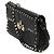 Valentino Borsa a tracolla Rockstud in pelle nera Small con chiusura flip lock Nero - vista 2