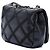 Chanel Black Mini CC Iridescent Calfskin Diamond Stitch Flap Nero - vista 2