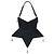 Autre Marque Bolsa de Ombro Saint Laurent Astro Star em Couro Preto com Borla