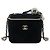 Chanel Mini Velvet Pearl Crush Vanity Case mit Kette Schwarz