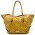 Borsa Tote Salisbury Burberry in pelle traforata gialla Medium Giallo