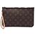 Louis Vuitton Brown Monogram Neverfull MM Pouch Braun