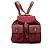 Bamboo Mochila Gucci Grande em camurça vermelha com cordão e bambu Vermelho