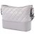 Chanel Gabrielle Hobo Small aus grau gestepptem Kalbsleder Braun - Ansicht 2