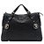 Sac à main Gucci Boule avec poignée supérieure en cuir de veau noir et blason