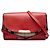 Burberry Red Leather and House Check Canvas Bridle Abbott Crossbody