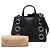 Borsa Satchel Banner Burberry in vitello grana naturale nera con occhielli per neonati - vista 7