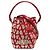 Mini borsa secchiello Valentino VLogo Iconographe in tela beige