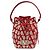 Mini borsa secchiello Valentino VLogo Iconographe in tela beige - vista 6