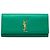 Autre Marque Clutch Cassandre Saint Laurent de piel lisa verde