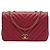 Chanel Red Medium Chevron Iridescent Caviar Statement Flap Rot