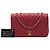 Chanel Red Medium Chevron Iridescent Caviar Statement Flap Rot - Ansicht 7