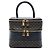 Céline Bolso de tocador Celine Brown Macadam Coated Canvas Double Zip Castaño Marrón oscuro
