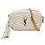 Autre Marque Borsa camera Saint Laurent Lou con nappina in pelle grain de poudre bianca e monogramma mini Bianco Bianco sporco