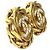 Chanel Gold CC vergoldete runde Clip-On-Ohrringe mit Strass Golden - Ansicht 6