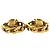 Chanel Gold CC vergoldete runde Clip-On-Ohrringe mit Strass Golden - Ansicht 7