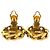 Chanel Gold CC vergoldete runde Clip-On-Ohrringe mit Strass Golden - Ansicht 8