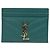 Autre Marque Porta-cartões Saint Laurent Green Grain De Poudre Monogram Cassandre Verde