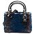 Dior Mini Lady Dior en piel de Astrakhan azul