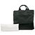 Borsa tote Gucci in tela verde con logo embossed Verde scuro - vista 7